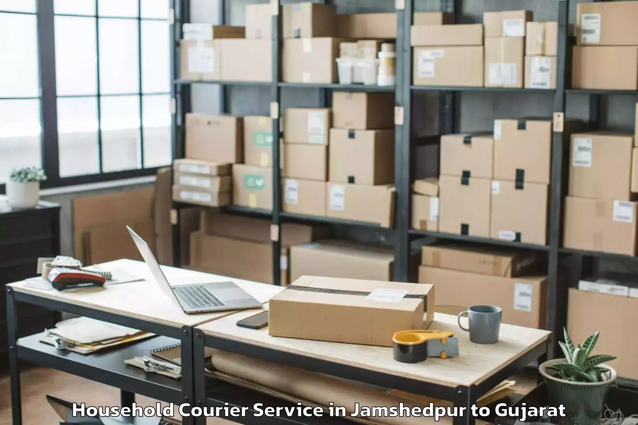 Easy Jamshedpur to Jambughoda Household Courier Booking